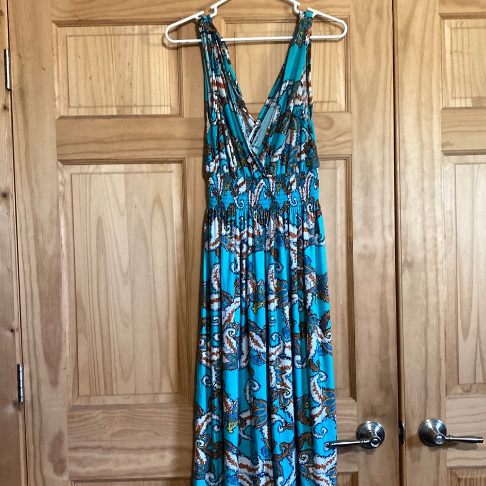 Paisley-Looking Patterned Multicolor Sundress